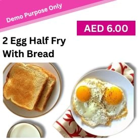 2 Egg Half Fry with Bread